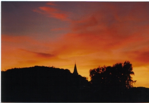 Friedhof Luhden Sonnenuntergang